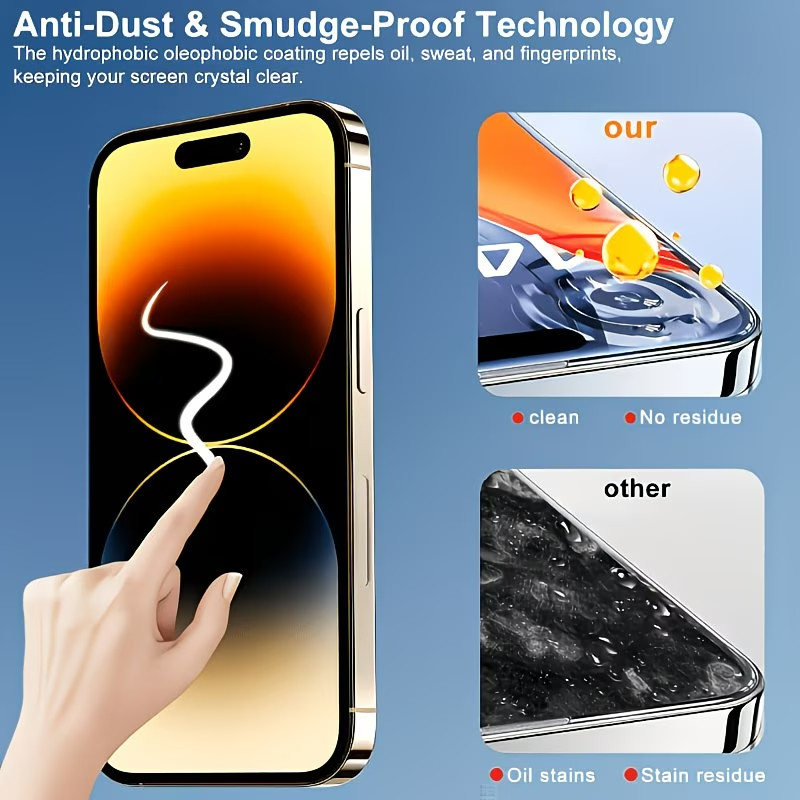 Full Cover Tempered Glass for iphone 17 16 15 14 13 Pro Max 17E Screen Protector