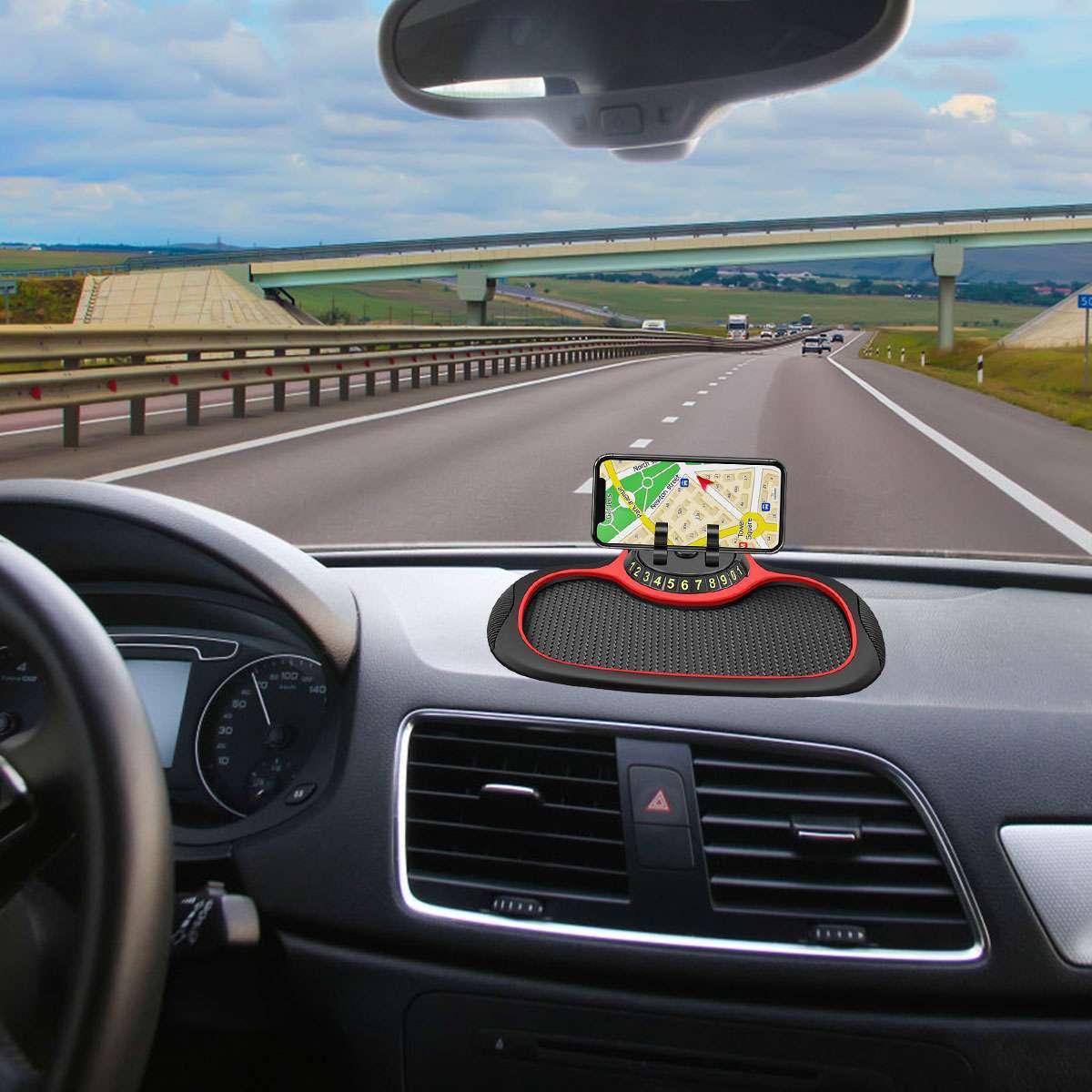 Car Multifunctional Non Slip Mat Anti-Slip Phone Holder Pad Dashboard Universal