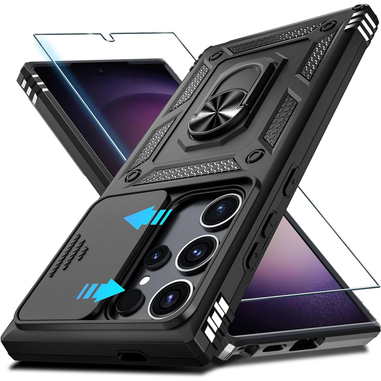 For Samsung Galaxy S26 Ultra Case /S26 Phone Cover Shockproof + Tempered Glass