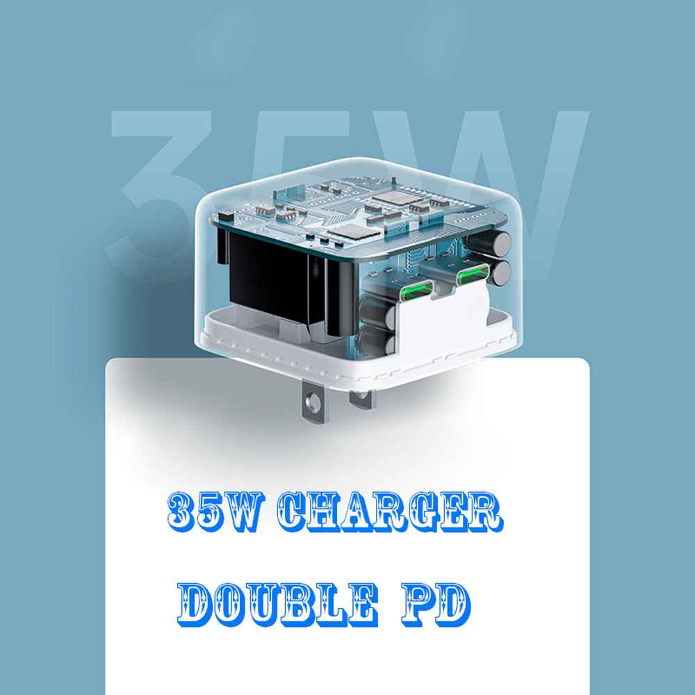 35W Dual Type C Adapter PD USB C Fast Charger Lot For iPhone 15 14 13 12 11 iPad