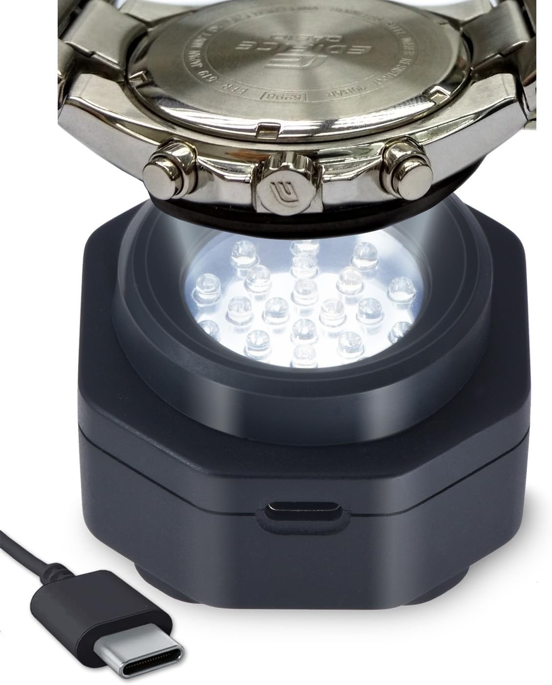 “Type-C UV Free Solar Watch Charger for All Eco Solar Watches”