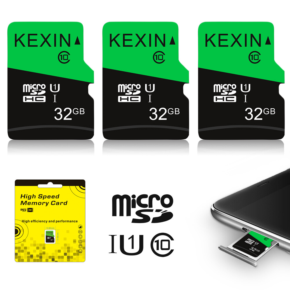 3Pack 32GB Micro SD TF Card SDHC Class 10 Flash Memory Card For Phone Camera