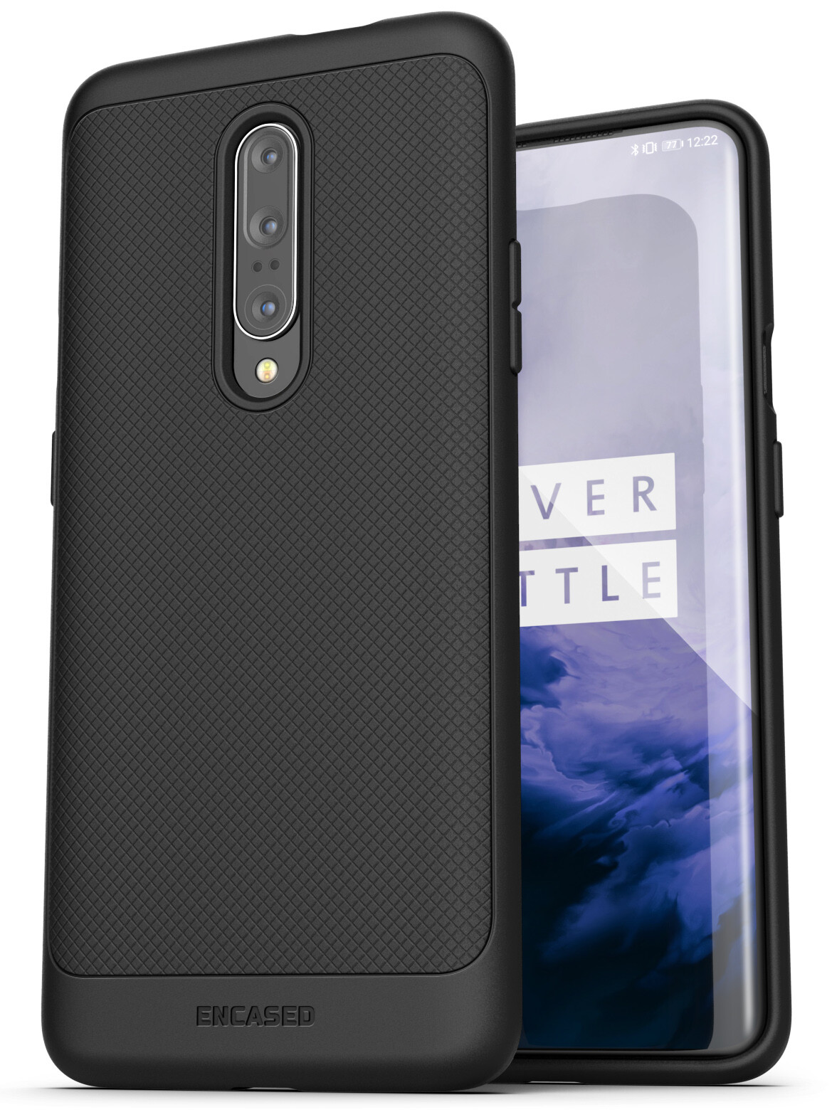 Encased OnePlus 7 Pro Case (Thin Armor) Slim Flexible Grip Phone Cover – Black