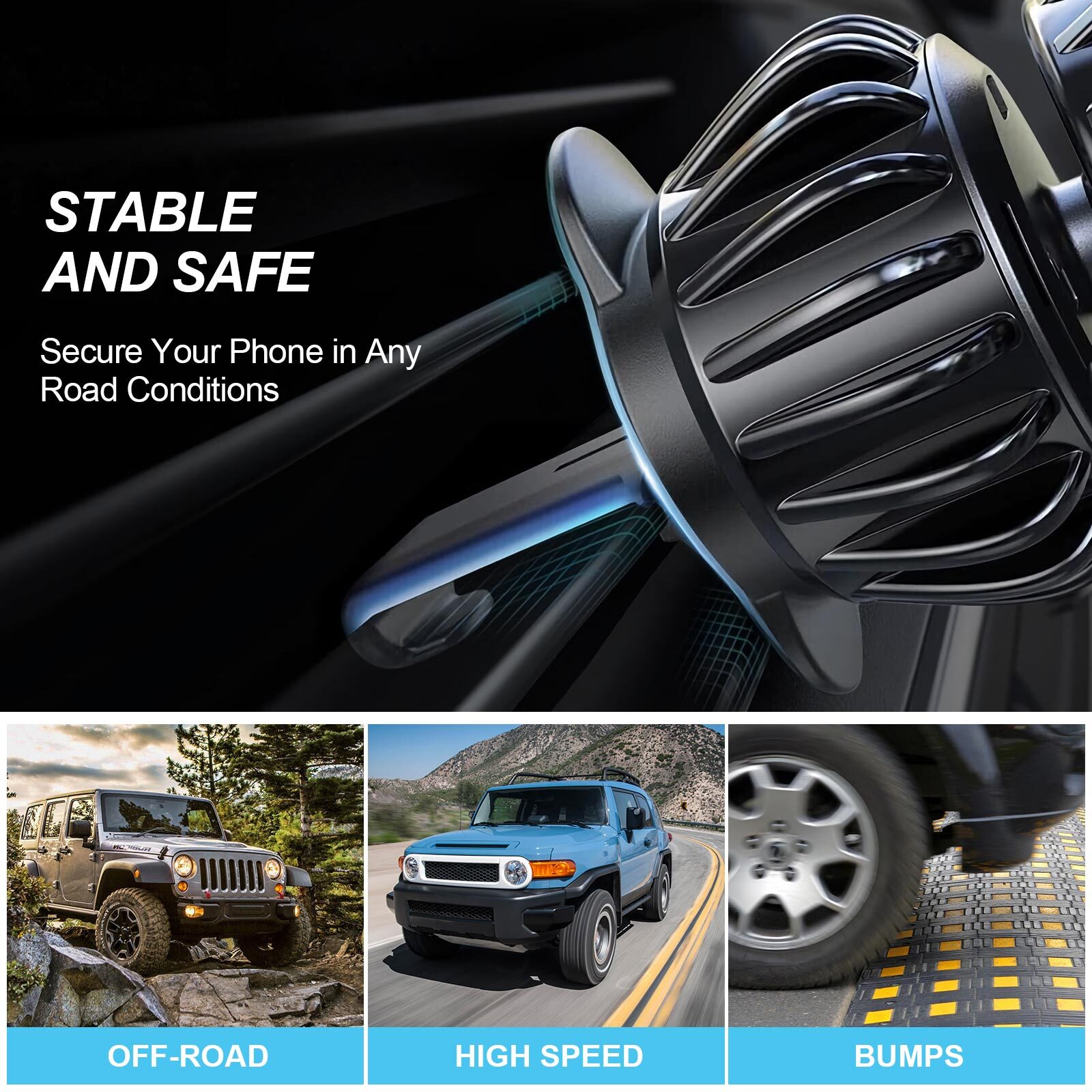 Magnetic 360°Rotation Air Vent Car Mount Dashboard Phone Holder Truck Universal