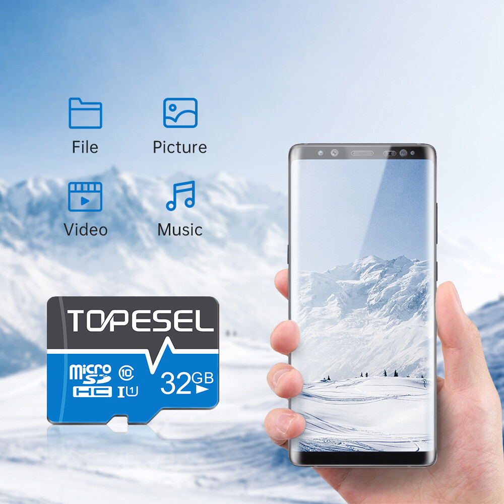 TOPESEL 16G 32G 64G 128G Lot 1-100Pack U1 U3 High Speed Ultra SD Card TF Card