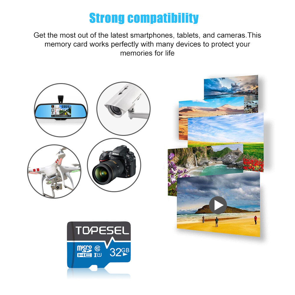 TOPESEL 20PCS 32GB Ultra Micro SDHC Card Class 10 TF Card Memory Cards SD Card