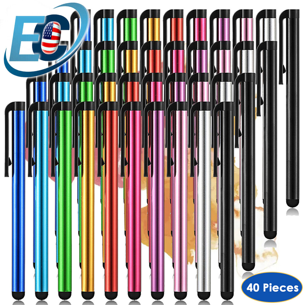 40pcs Capacitive Touch Screen Stylus Pen Universal Fr iPad iPhone Tablet Samsung