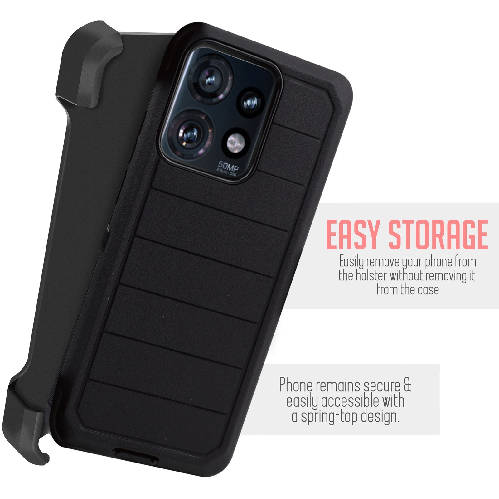 For Motorola Moto G Stylus 5G 2024 Belt Clip Holster Fit Otterbox Defender Case