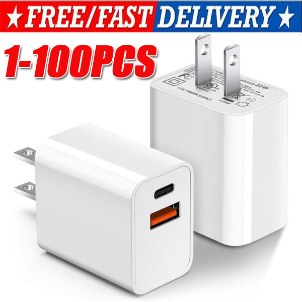 For iPhone 14 13 12 11 20W Fast Charger Block USB Type C Wall Power Adapter Lot