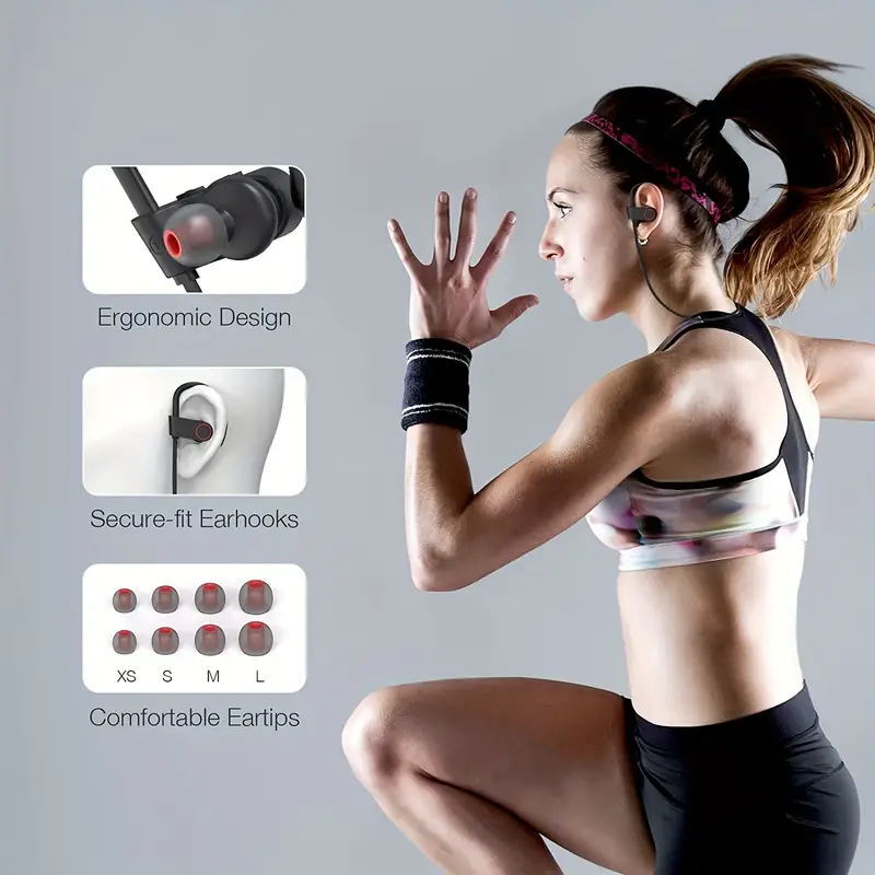 Waterproof Bluetooth 5.0 Earbuds Stereo Sport Wireless Headphones in Ear Headset
