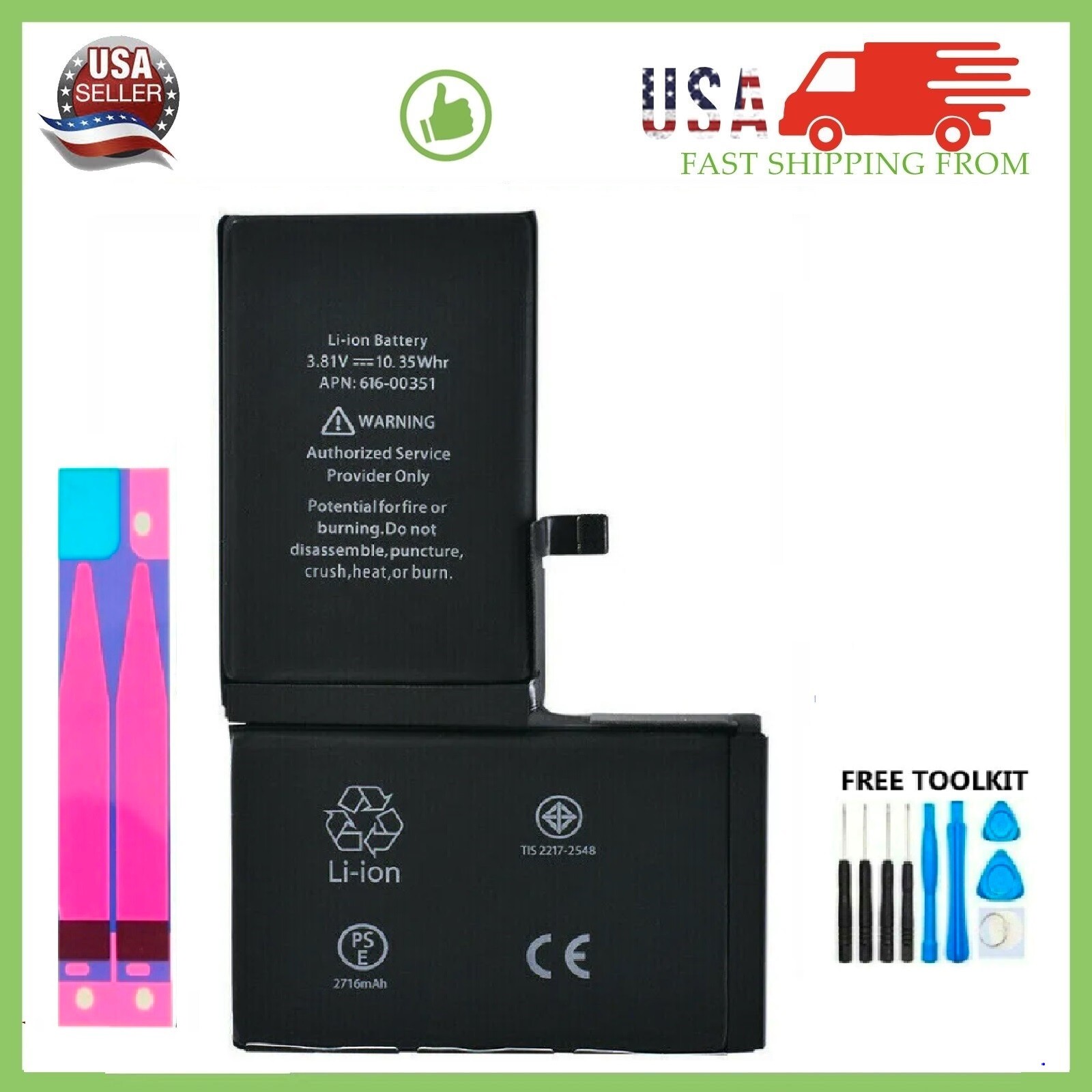 New OEM Replacement Internal Battery For iPhone X/XR/XS/XS Max + Free Tools LOT