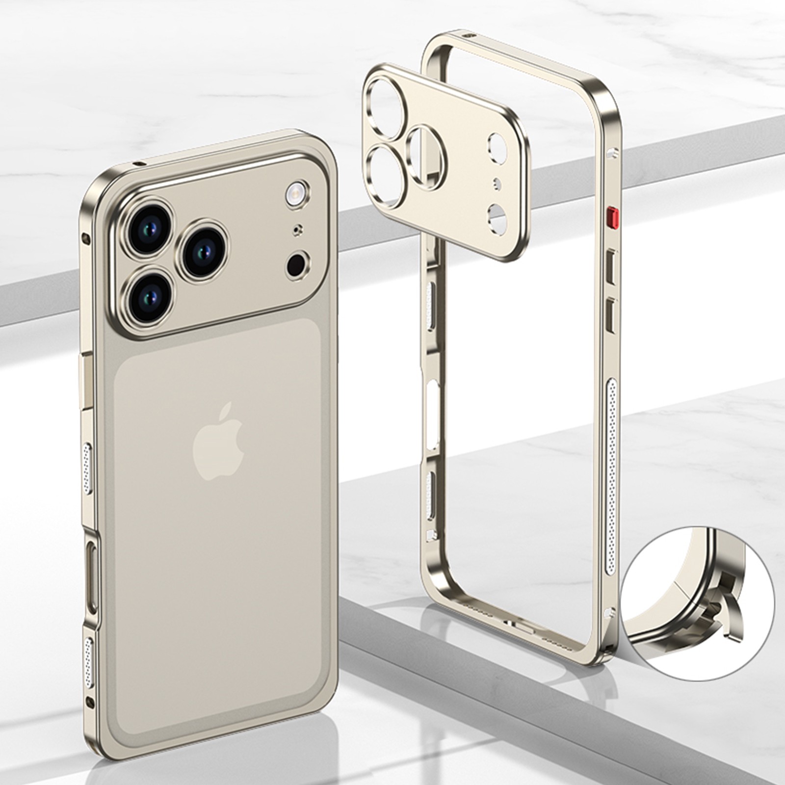 Metal Bumper Frame Case with Metal Lens Cap For Apple iPhone 17 Pro Max 17Air 17