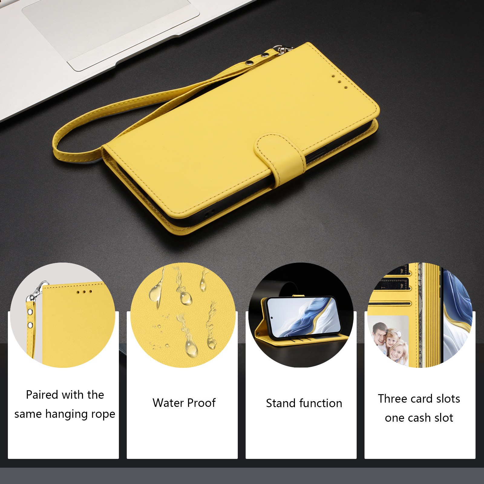 Flip Wallet Case Strap Card Holder PU Leather For Google Pixel 7A 8 9 10 Pro XL