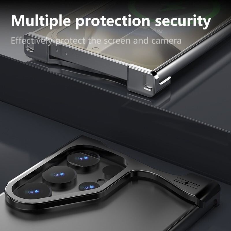 For Samsung Galaxy S25 S24 S23 Ultra + Metal Frameless Minimalist Magsafe Case