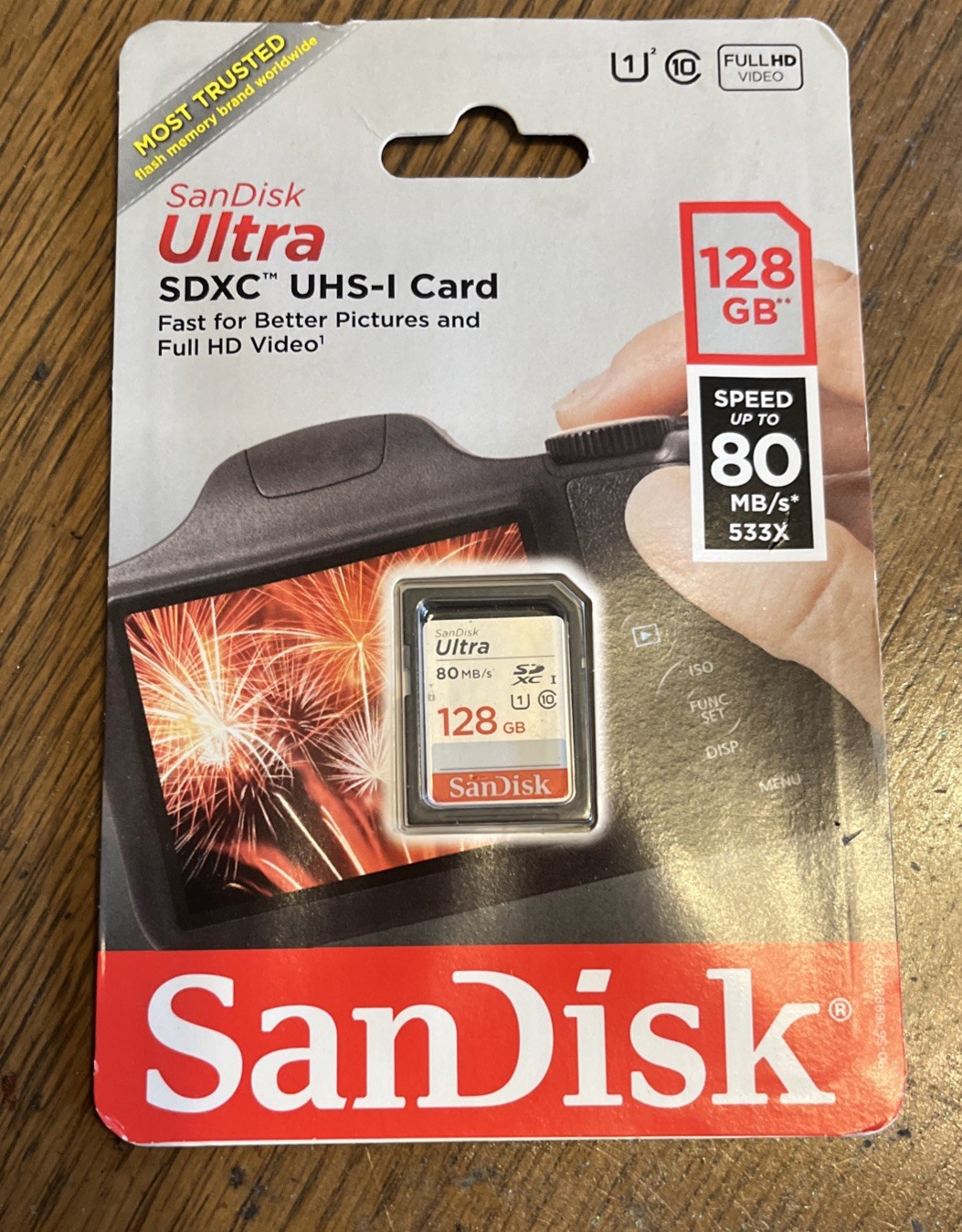 SanDisk Ultra 128GB SDXC UHS-I Memory Card up to 80MB/s (SDSDUNC-128G-AN6IN),