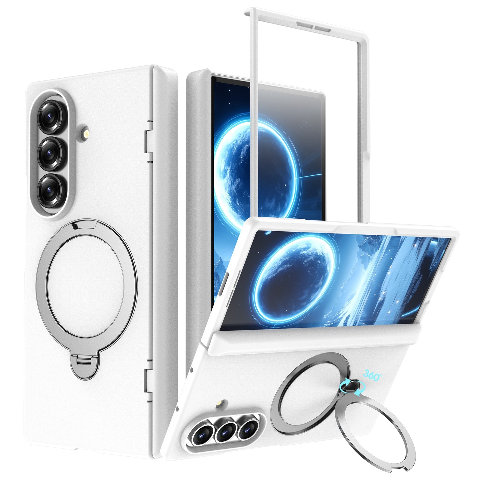 For Samsung Galaxy Z Fold 8Ultra 8 7 6 Magnetic Ring Stand Hinge Case W/ Screen