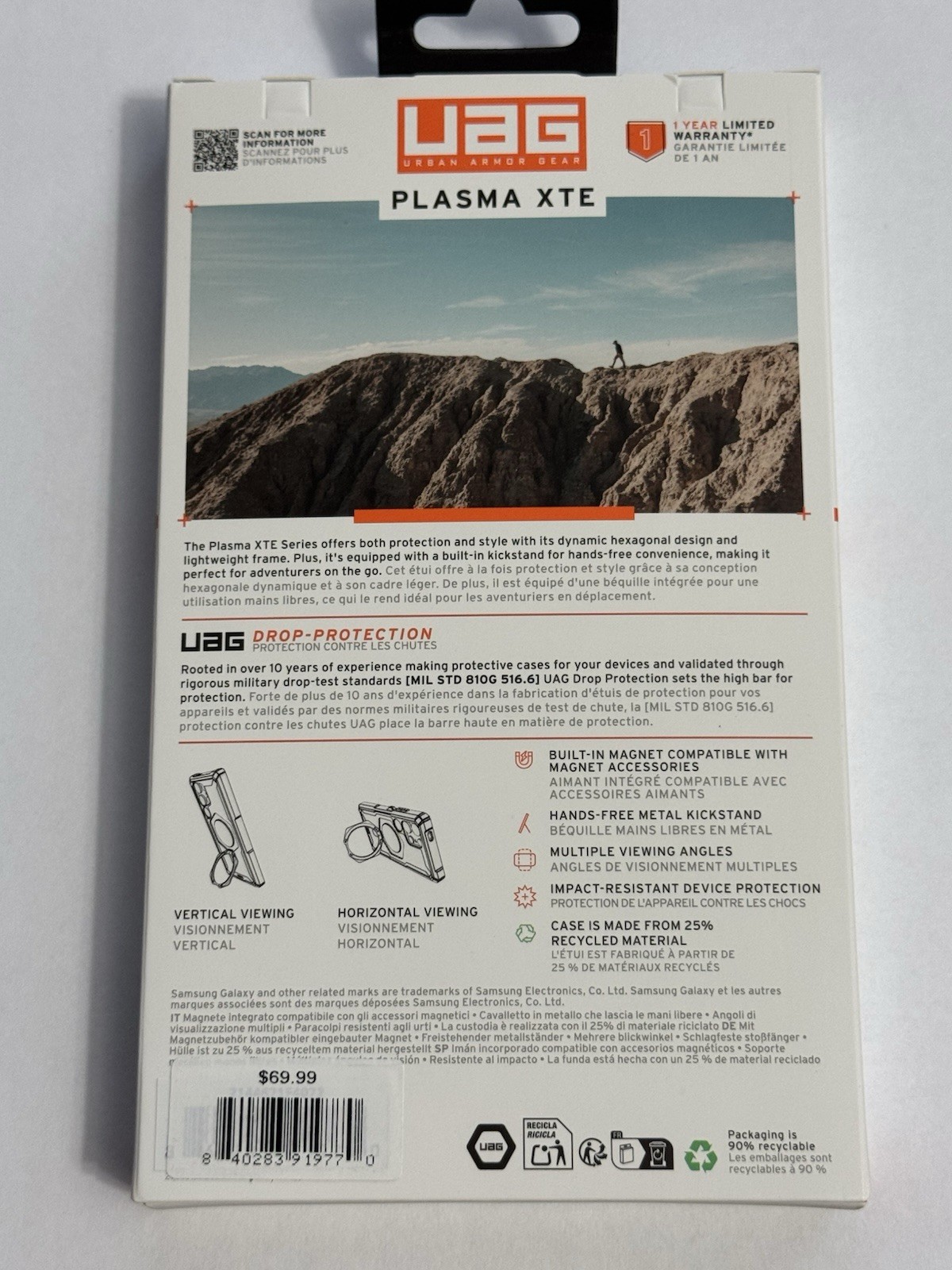UAG Plasma XTE Rugged Case with Kickstand for Samsung S25 Ultra