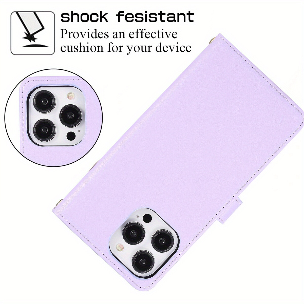 Crossbody Wallet Case for iPhone 15 14 13 12 11 Pro Max XR XS 7 8 Plus SE 2020