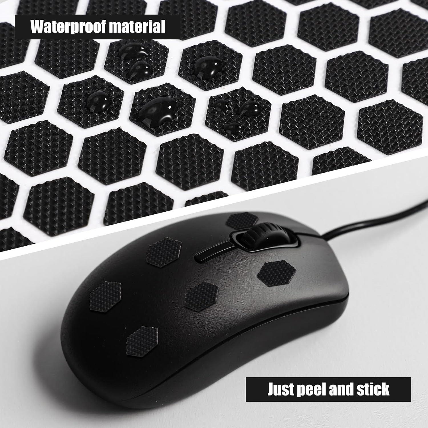 4 Pieces Cell Phone Grip Decal Tape Stickers Anti-Slip Phone Case Hexagon