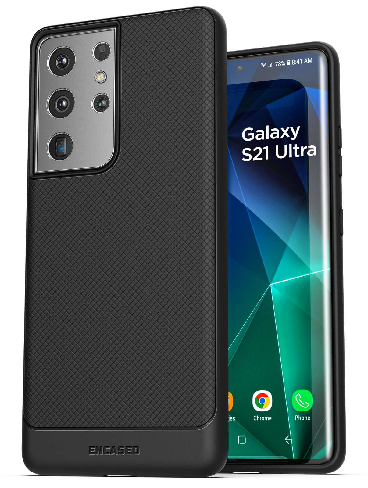 For Samsung Galaxy S21 Ultra Thin Case, Slim Flexible Grip Phone Cover (Black)