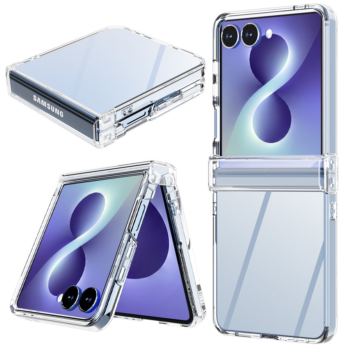 Case For Samsung Galaxy Z Flip 8 5G Clear Shockproof Heavy Duty Hard Hinge Cover