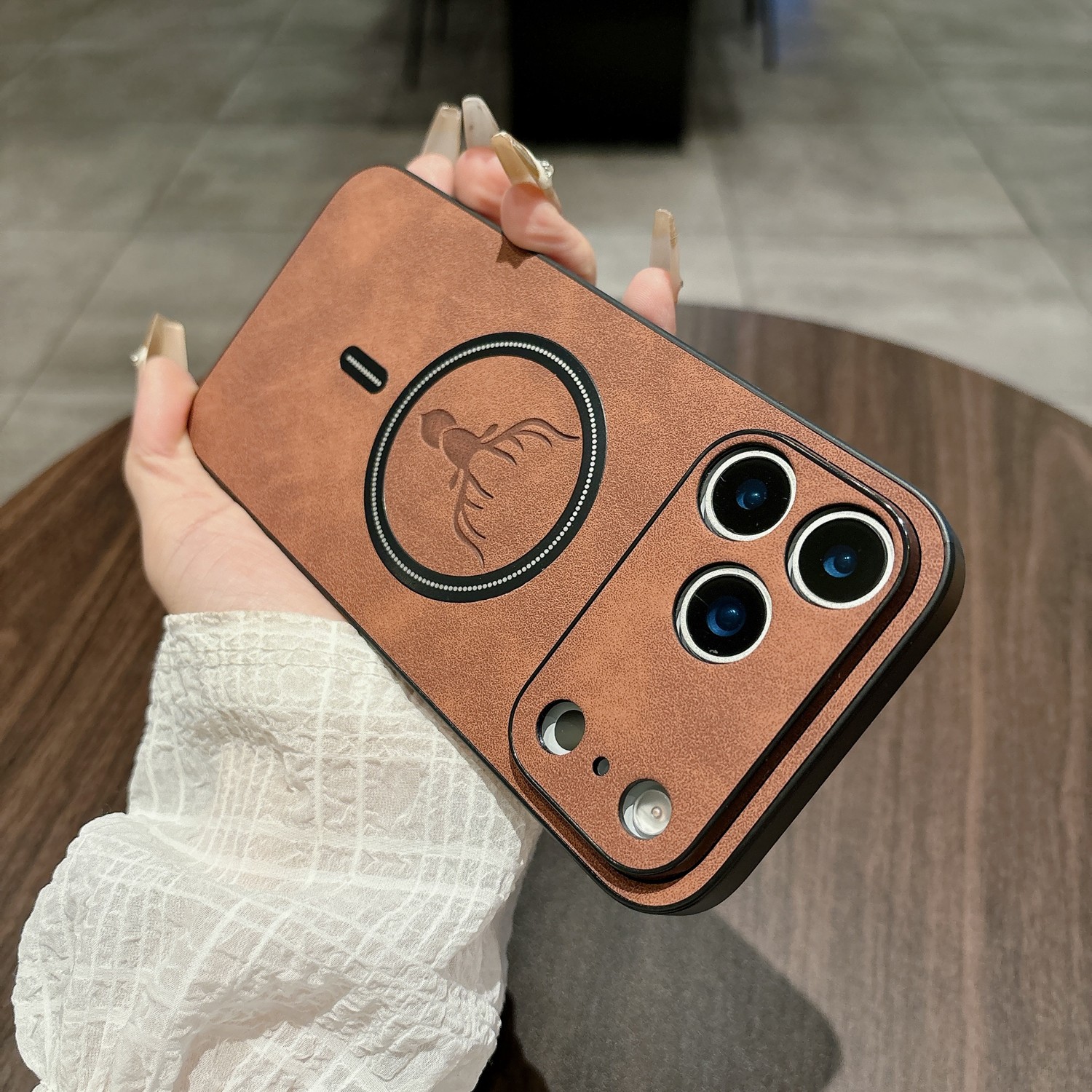 Leather Deer Magnetic MagSafe Slim Case For iPhone 17 16 15 Pro Max 14 13 12 11