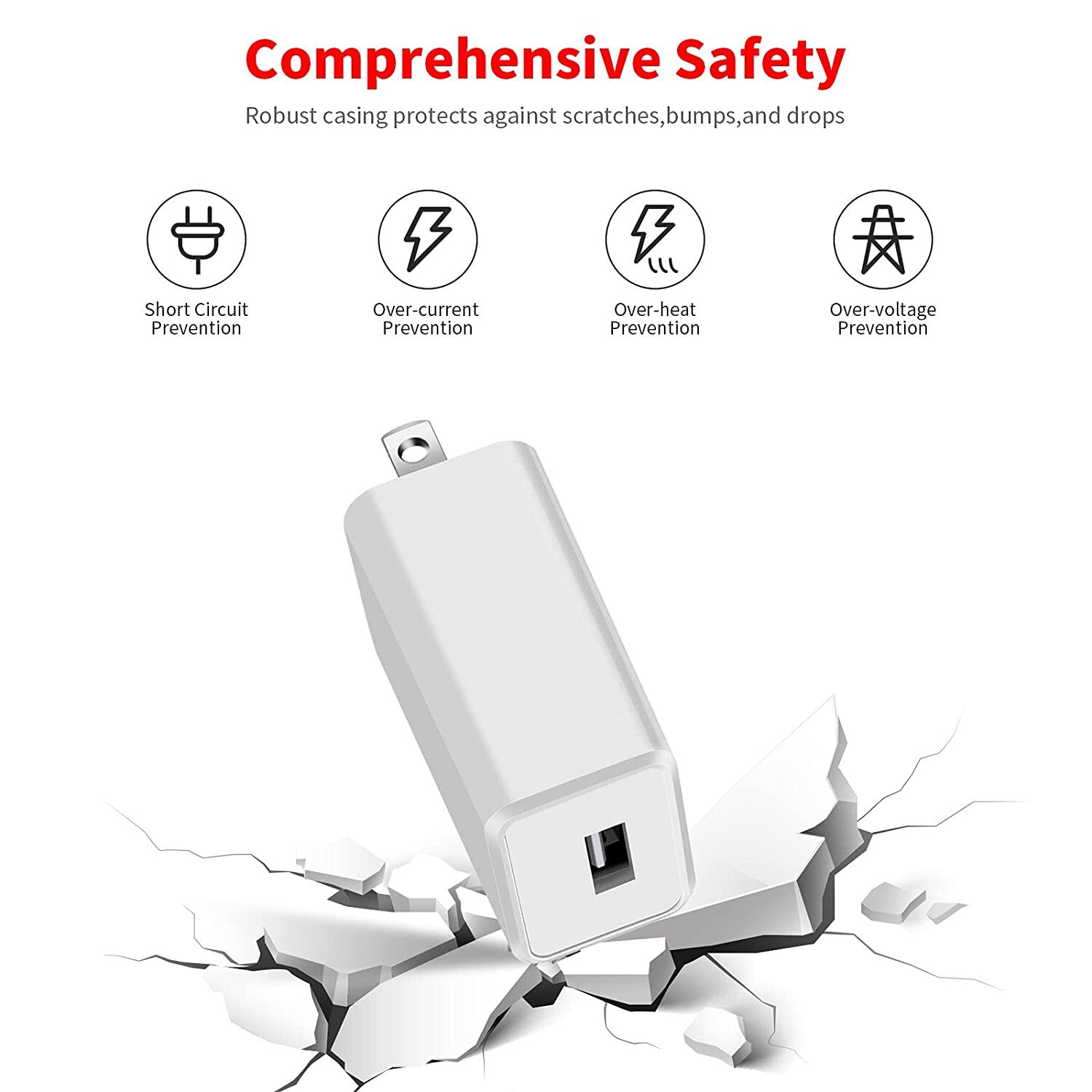 Lot 5V 2A USB Port Wall Charger AC to DC Power Adapter For iPhone 14 13 12 11 XR