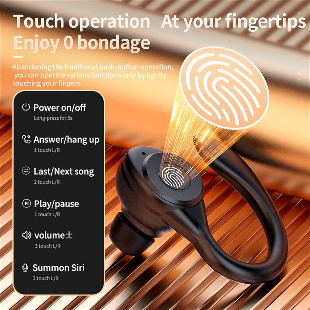 Wireless Bluetooth 5.3 Headset TWS Earphones Earbuds Stereo Headphones Ear Hook