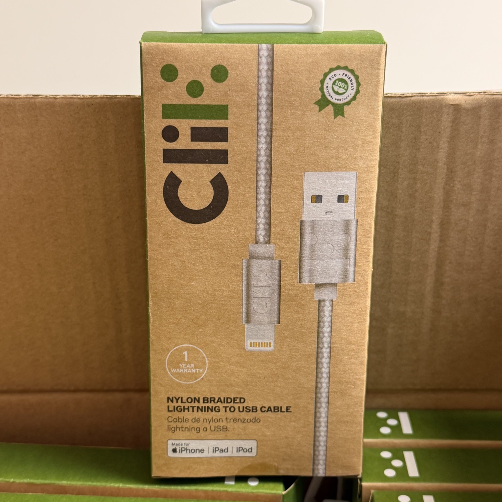 New Case of 200 Clik 3.3Ft Nylon Braided Lightning to USB Cables MFi-Certified