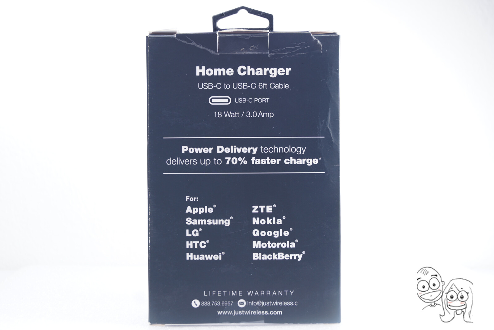 Just Wireless – USB-C Power Delivery Adapter for Pixel 5/4, Samsung & Surface Go