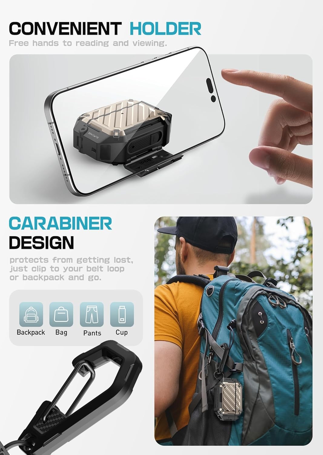 SUPCASE Shockproof Waterproof Cover for AirPods Pro 3 (3rd Gen) 2025 Case IP68