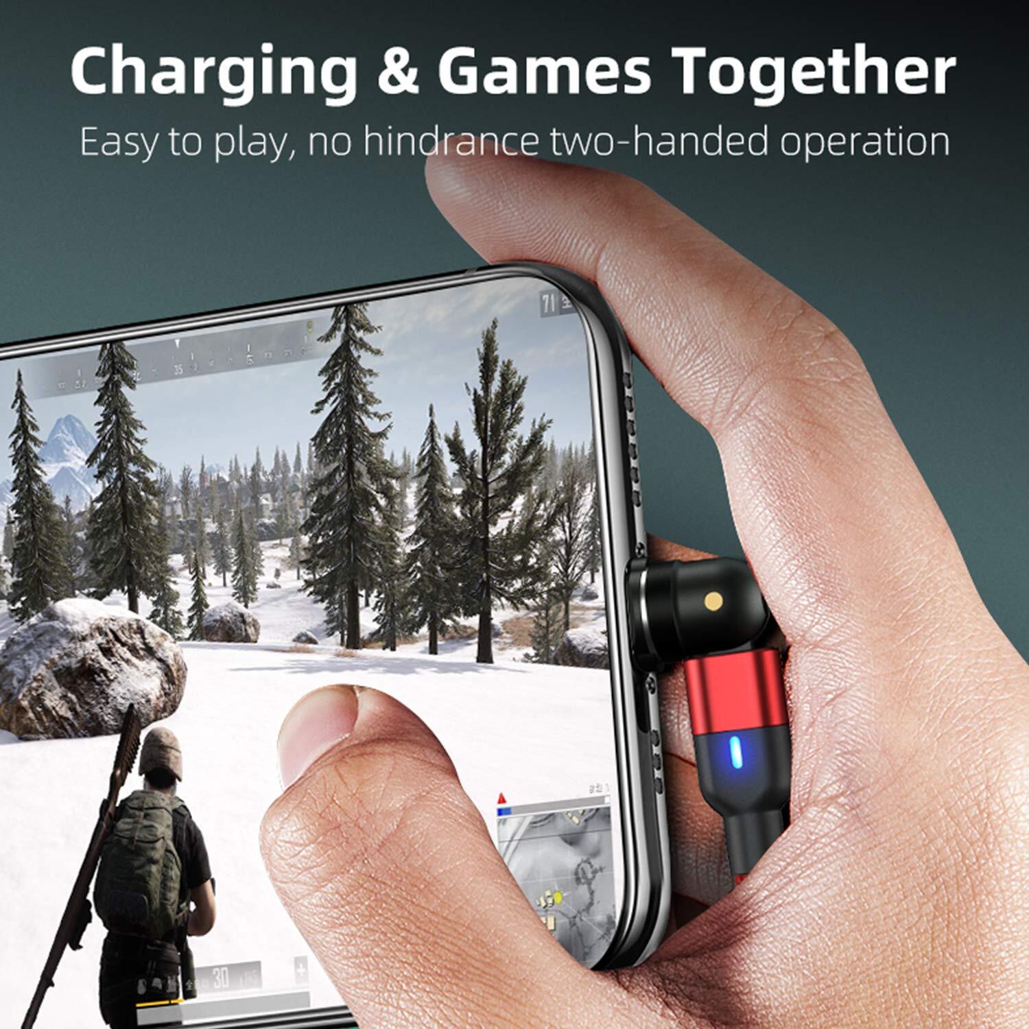 180°+360° Rotate Magnetic Charger Cable Phone Fast Charging Type C Micro USB Lot