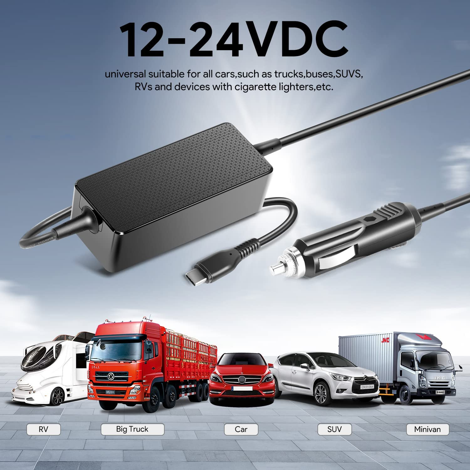 AC/DC Adapter Charger Car Laptop Power Supply 90W & 65W Type C USB-C Universal