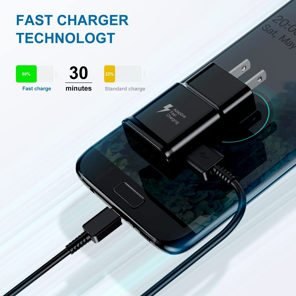 For Samsung Galaxy Android Fast Wall Charger Adapter with Type-C Data Cable Lot