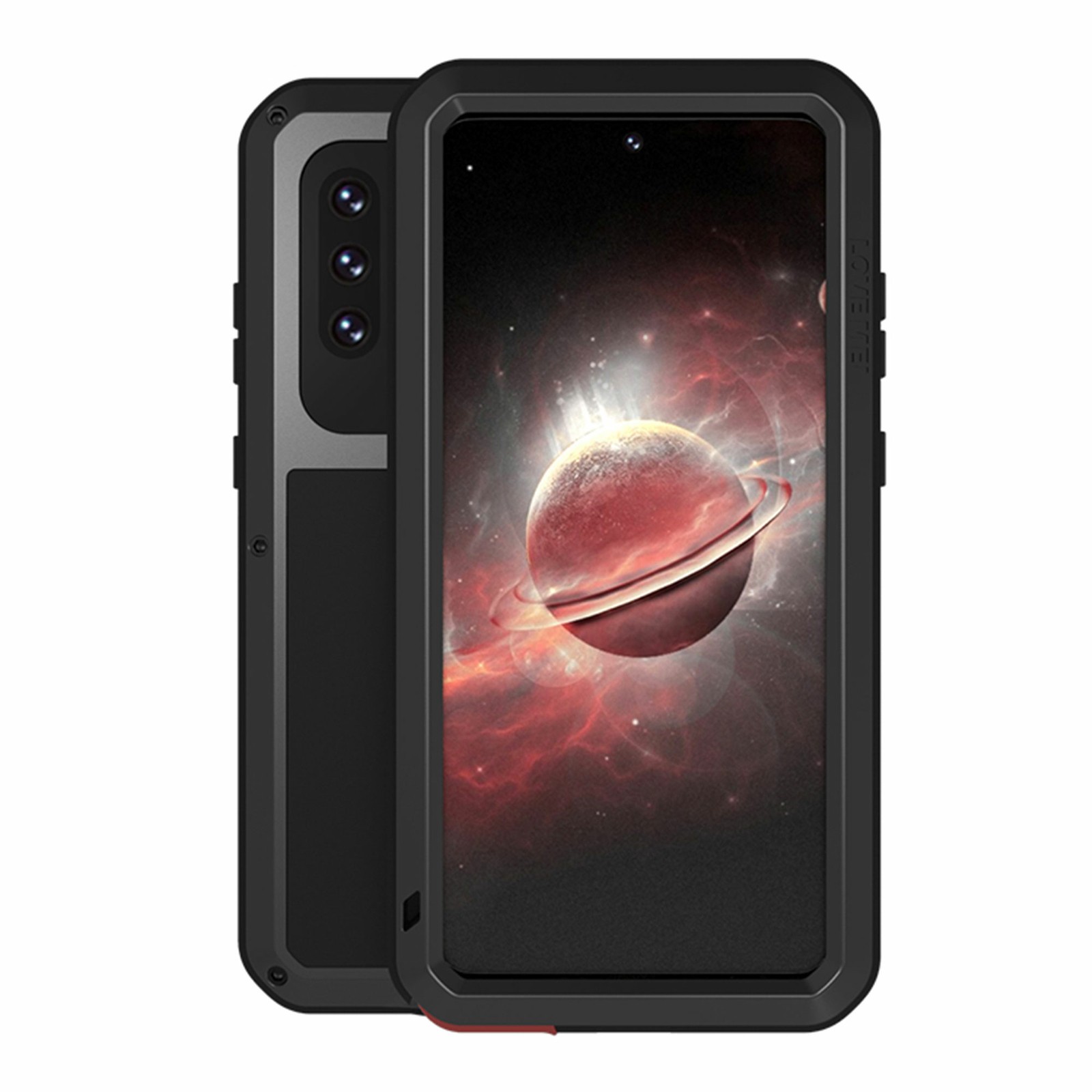 For Samsung S26 S25 S24FE S23 A54 A53 LOVE MEI Heavy Duty Metal Hard Rugged Case