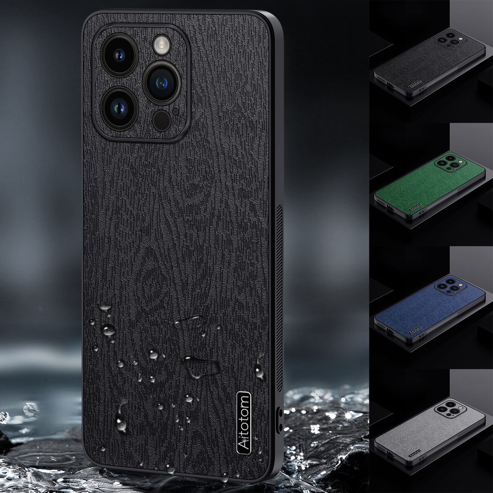 For iPhone 15 Pro Max 14 13 12 11 XR 8 7 Men’s Slim Plain Shockproof Case Cover