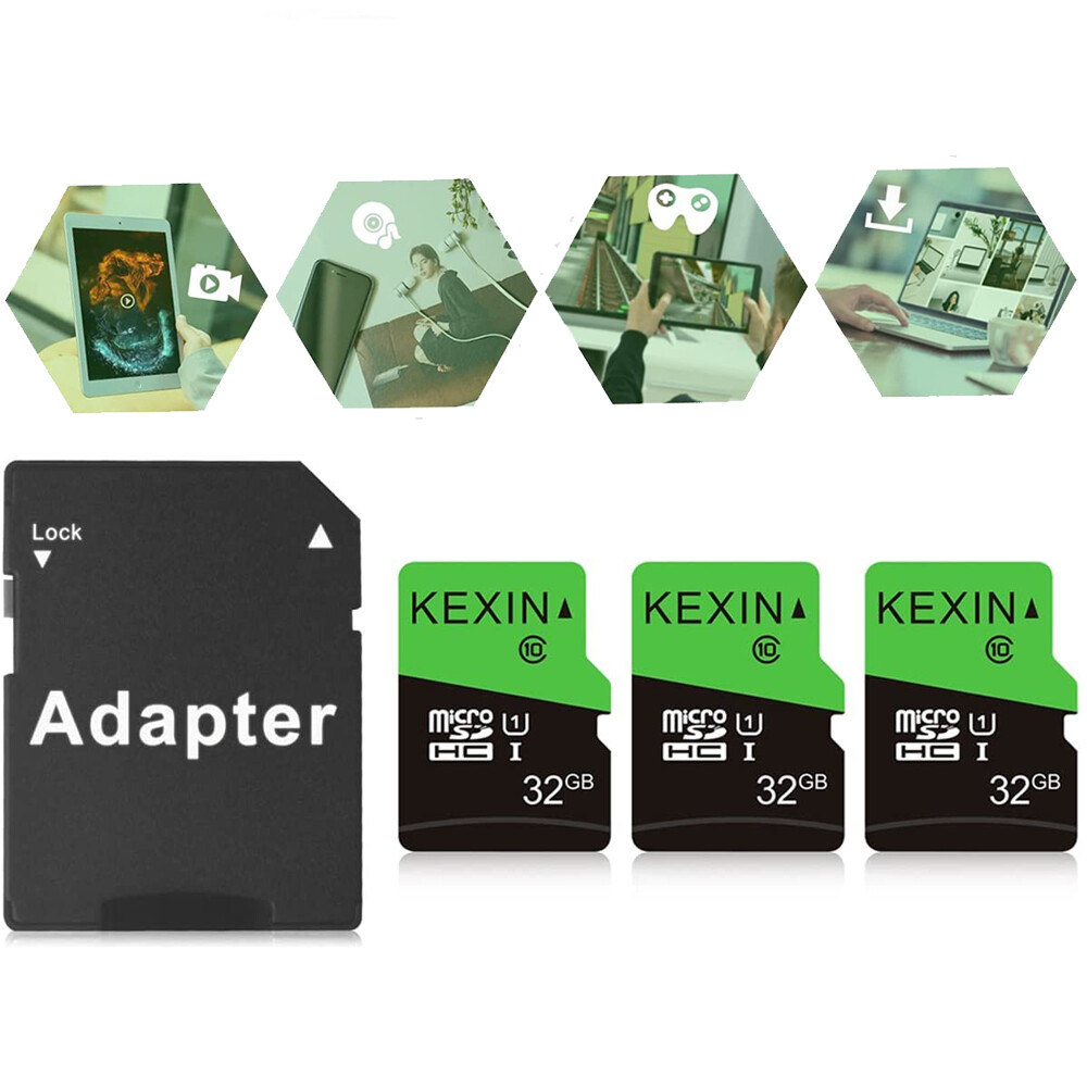 KEXIN 32GB Micro SD Card 3Pack C10 UHS-I U1 SDHC Memory Card TF Cards Storage