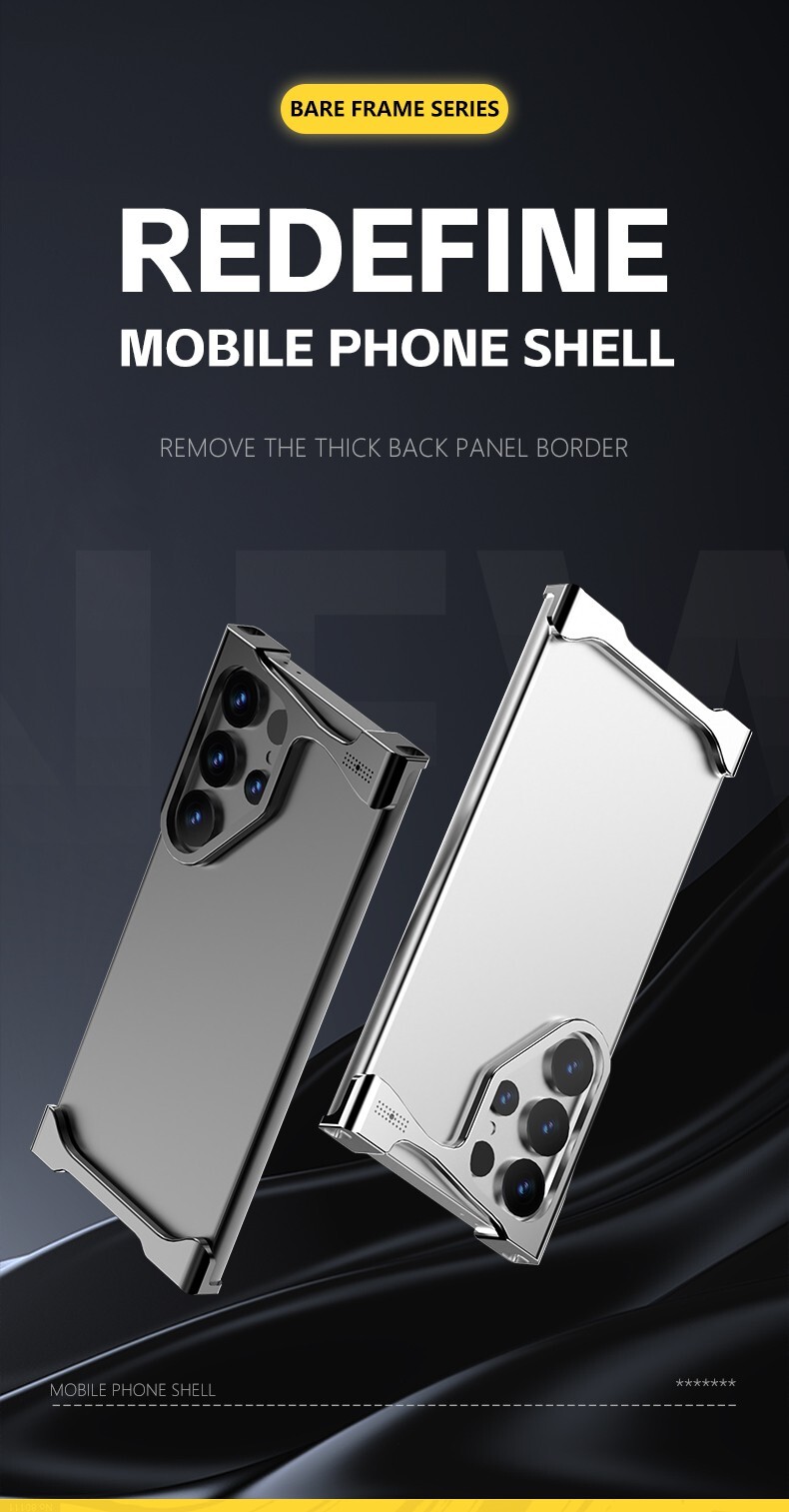 For Samsung Galaxy S25 S24 S23 Ultra + Metal Frameless Minimalist Magsafe Case