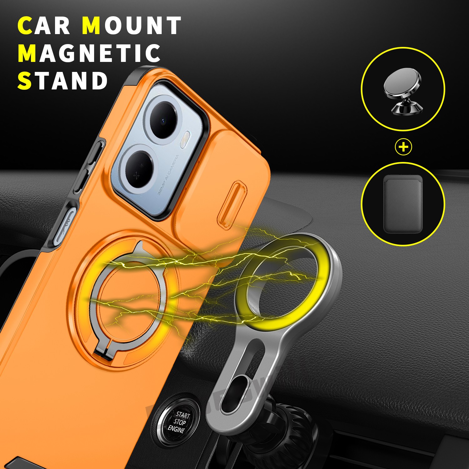 For Xiaomi 17 15T Poco M7 F8 F7 X7 X6 Pro Max Shockproof Ring Stand Case Cover