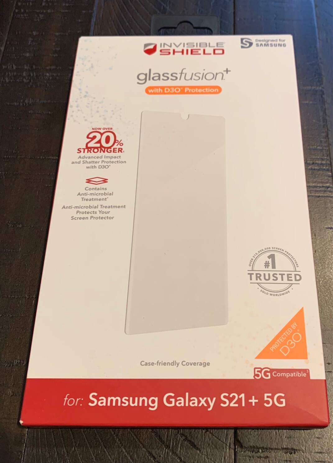 ZAGG Invisible Shield Fusion+ D30 for Samsung Galaxy S21+ PLUS 5G , Antimicrobia