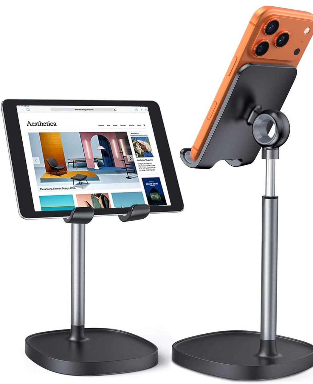LISEN Cell Phone Stand Holder for Desk, Gaming Nintendo Switch BLACK
