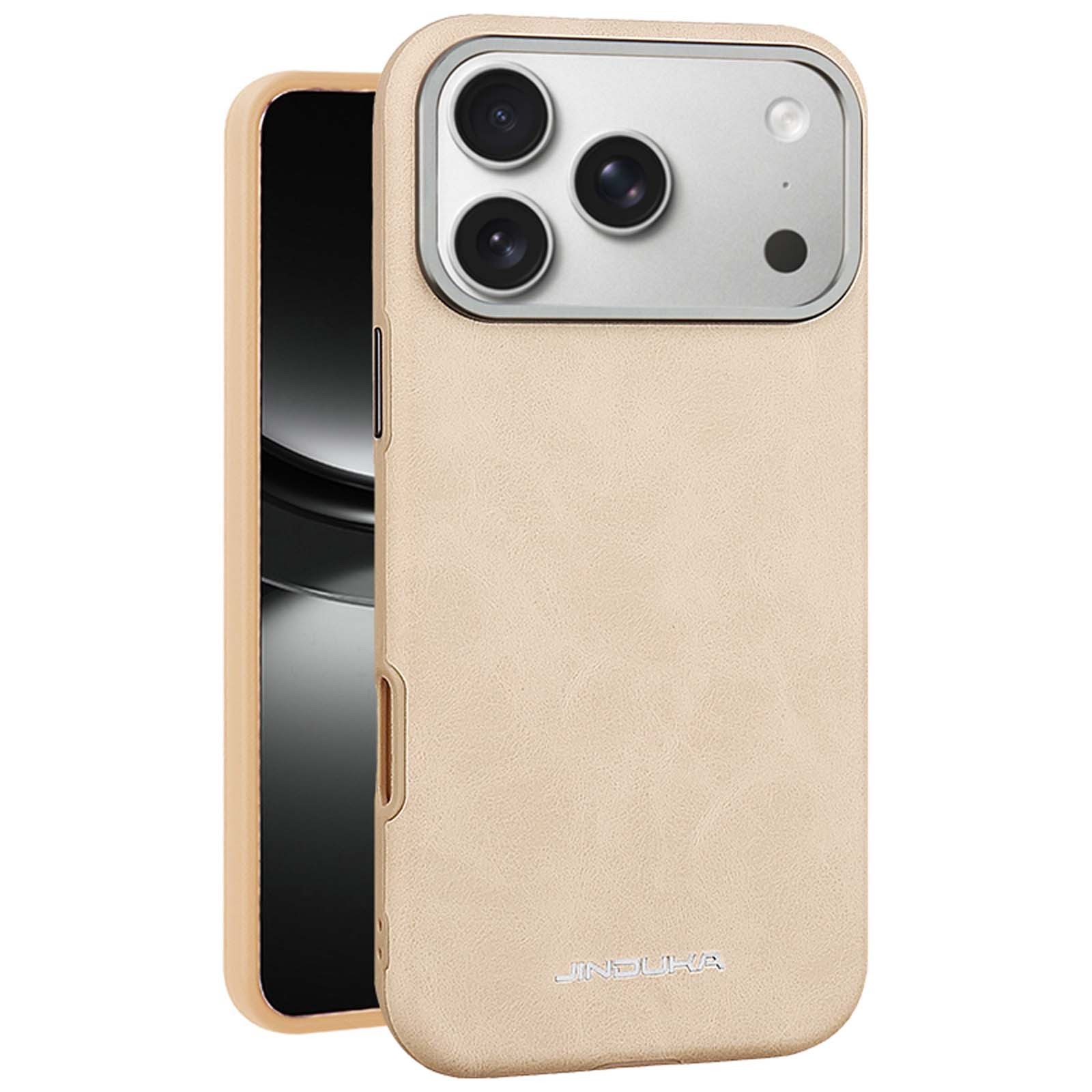 Shockproof TPU Frame Hybrid PU Leather Back Cover For iPhone 17 Pro Max 16 15 14