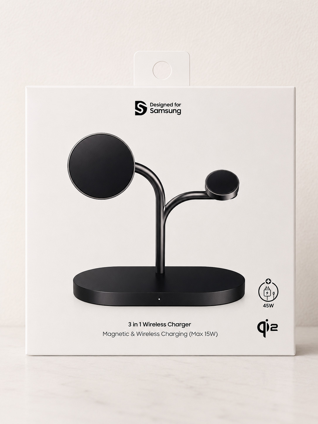 Samsung 3-in-1 Wireless Charger for Galaxy Phone Watch Buds Black