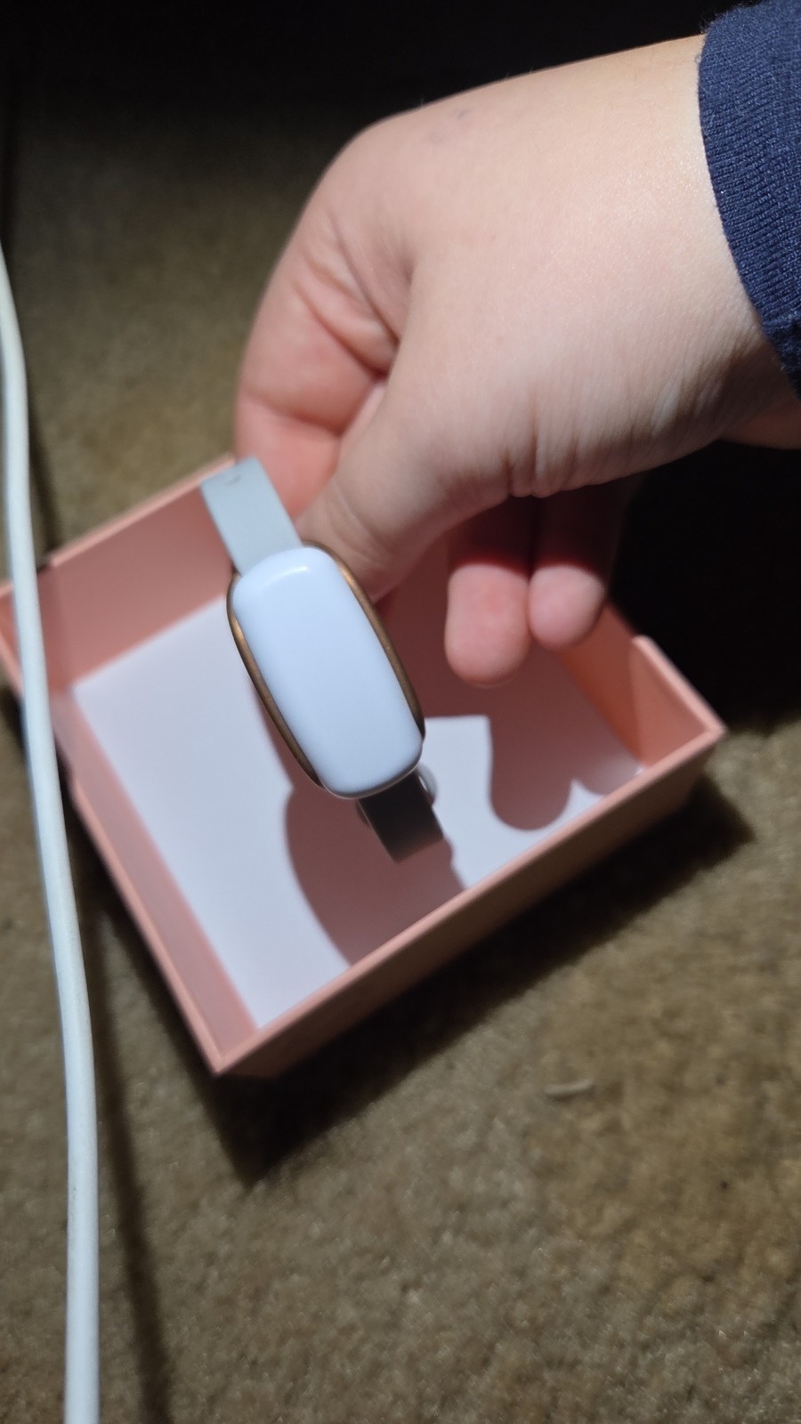 Its write with gold around it Yes I have the charger for It I Want $50 New