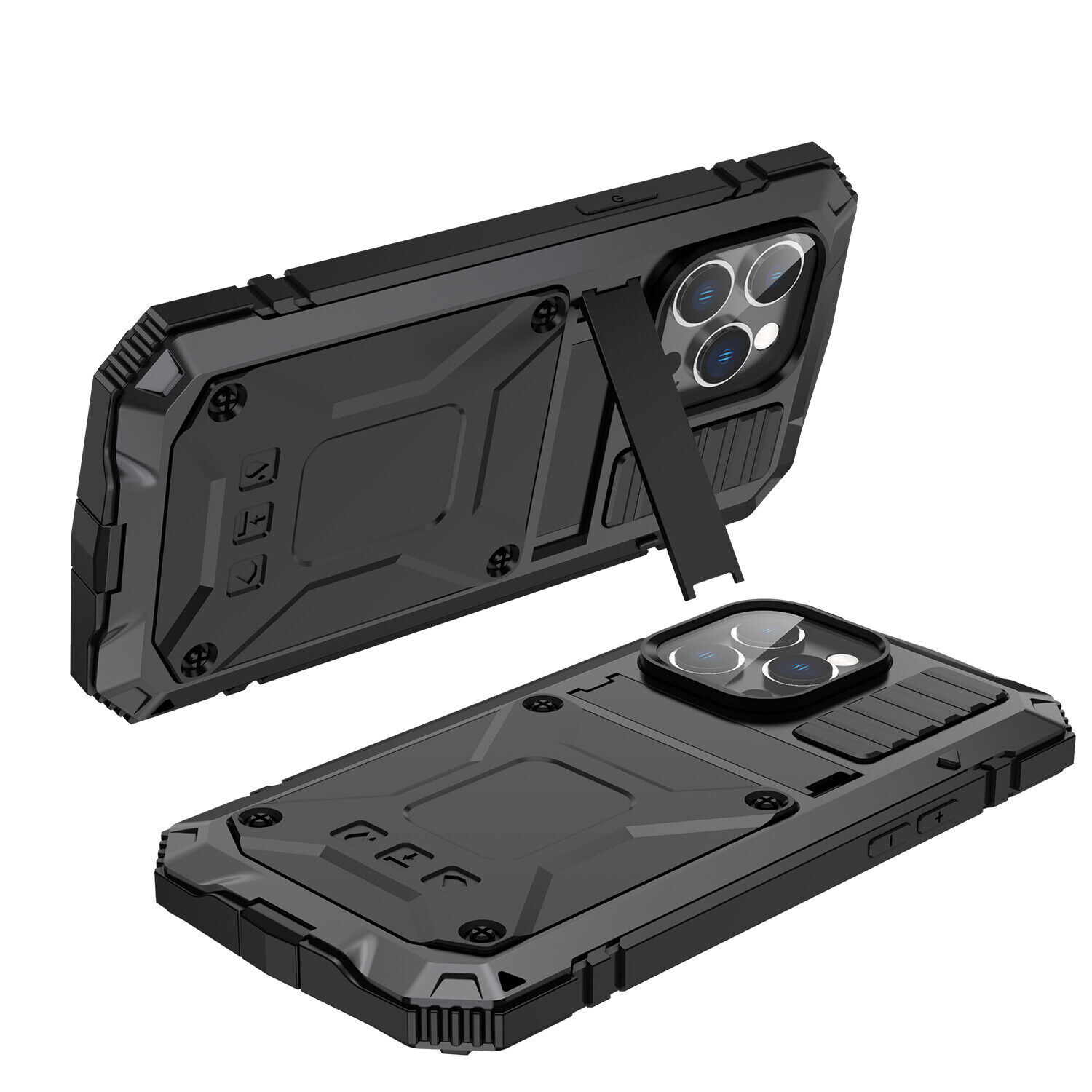 Shockproof Aluminum Gorilla Glass Case For iPhone 16 Pro Max 15 Plus 14 13 12 11