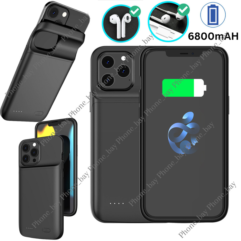 External Battery Charger Case Power Bank Cover For iPhone 13 12 11 Pro Max XR XS