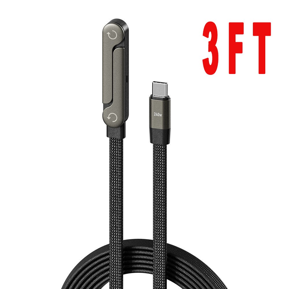 2-in-1 Invisible Holder Charger Cable–240W Fast Charging Cord with Phone Stand