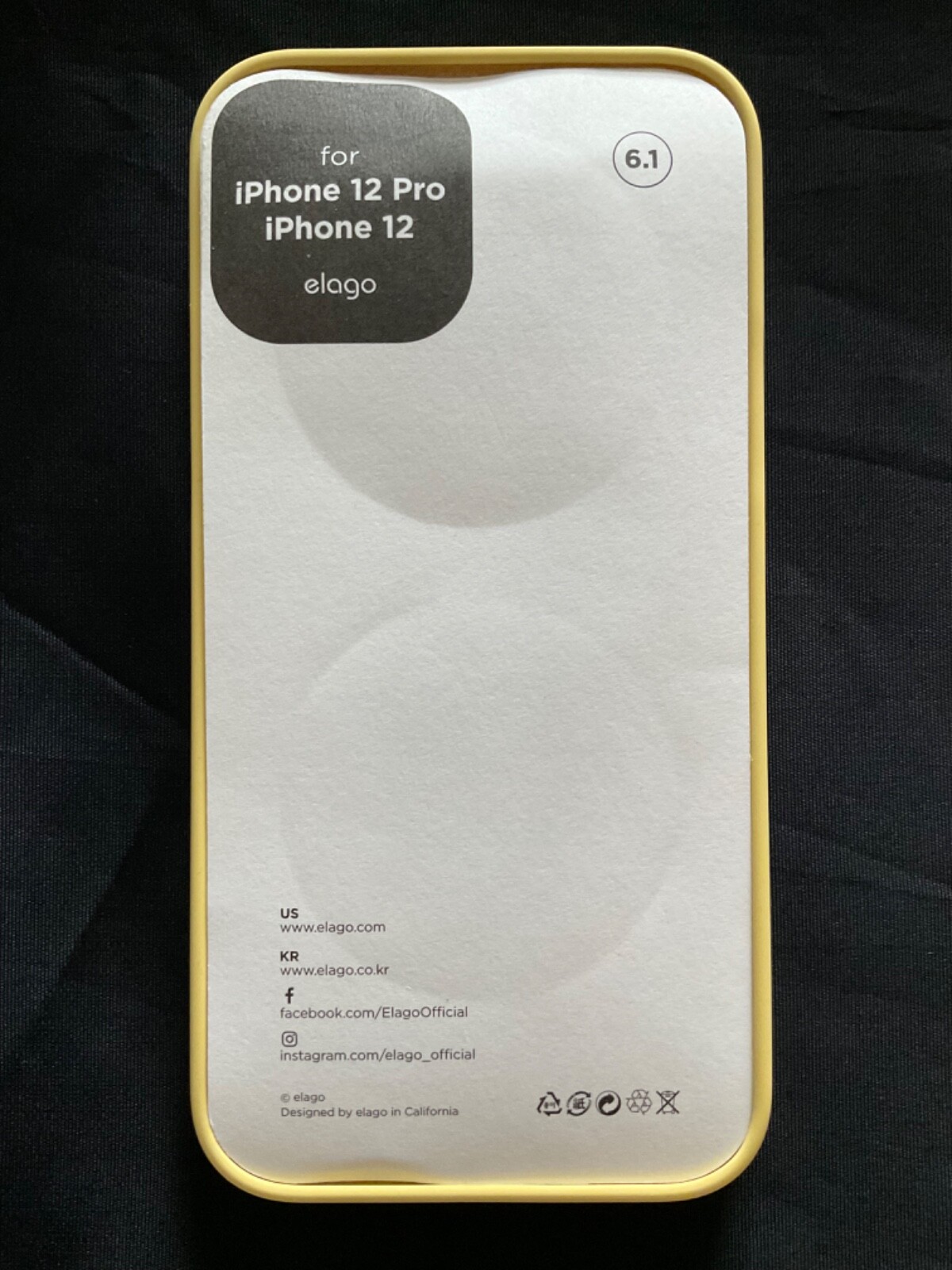 NEW elago Apple iPhone 12 12 Pro 6.1 Inch Silicon Case Yellow EXC NIOP