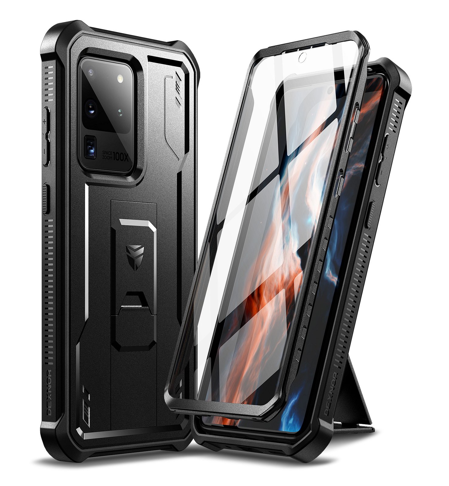 Dexnor Full Body Shockproof Case for Samsung Galaxy S20 Ultra Built-in Kickstand