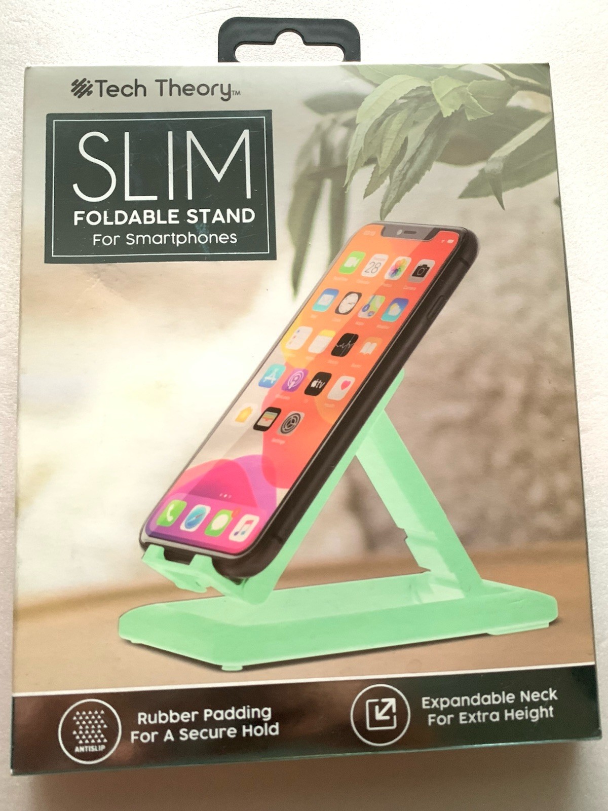 Aduro Tech Theory Slim Foldable Stand For Smart Phones In Green New TT-FDSL-19